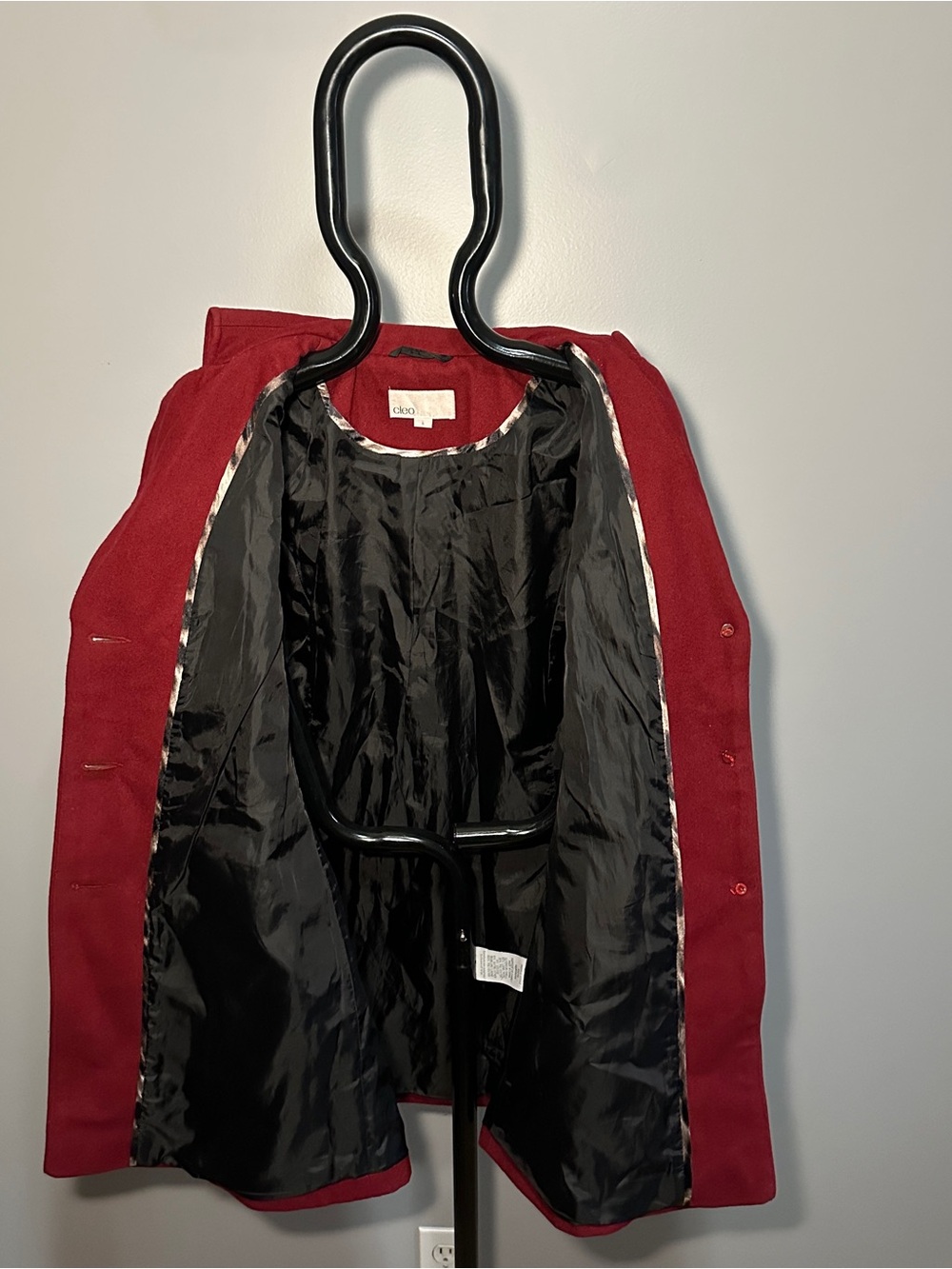 Cleo Ladies Red Button Front Jacket - Picture 8 of 9
